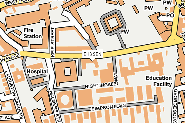 EH3 9EN map - OS OpenMap – Local (Ordnance Survey)