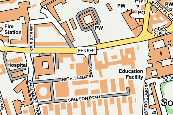 EH3 9EP map - OS OpenMap – Local (Ordnance Survey)