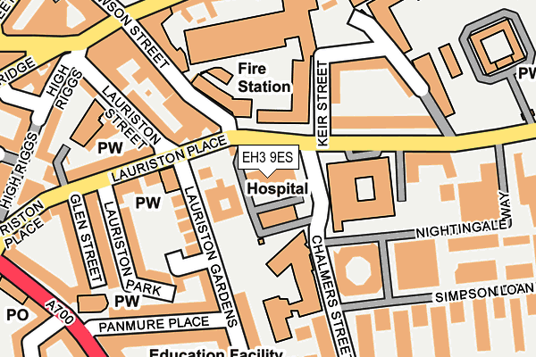 EH3 9ES map - OS OpenMap – Local (Ordnance Survey)