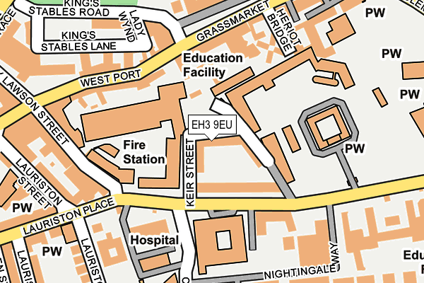 EH3 9EU map - OS OpenMap – Local (Ordnance Survey)