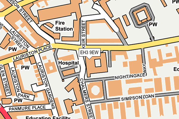 EH3 9EW map - OS OpenMap – Local (Ordnance Survey)