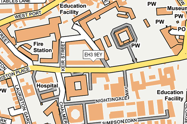 EH3 9EY map - OS OpenMap – Local (Ordnance Survey)