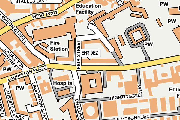 EH3 9EZ map - OS OpenMap – Local (Ordnance Survey)