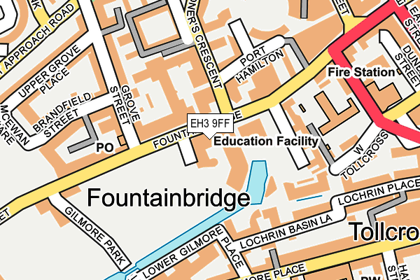 EH3 9FF map - OS OpenMap – Local (Ordnance Survey)