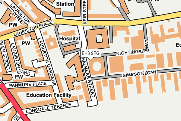 EH3 9FG map - OS OpenMap – Local (Ordnance Survey)