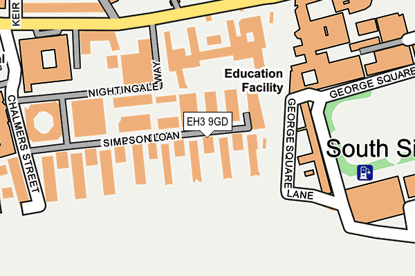 EH3 9GD map - OS OpenMap – Local (Ordnance Survey)