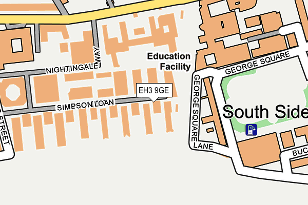 EH3 9GE map - OS OpenMap – Local (Ordnance Survey)