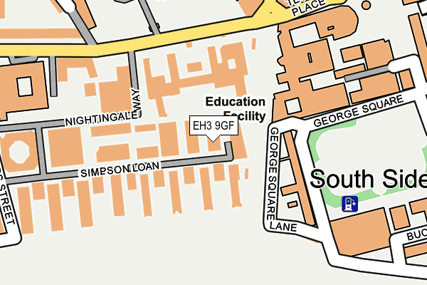 EH3 9GF map - OS OpenMap – Local (Ordnance Survey)