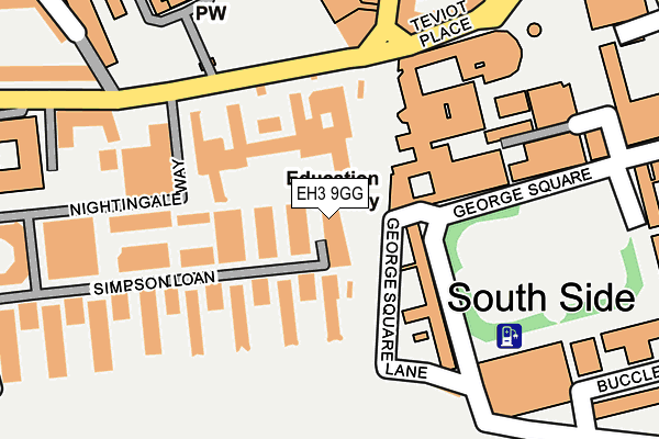 EH3 9GG map - OS OpenMap – Local (Ordnance Survey)
