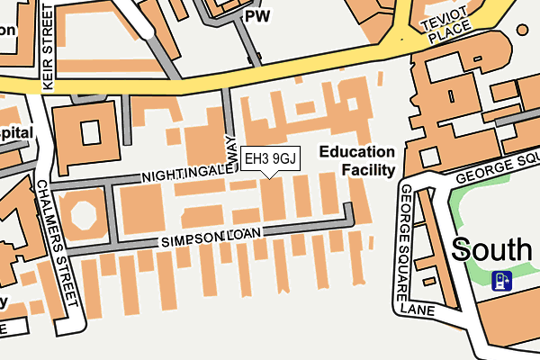 EH3 9GJ map - OS OpenMap – Local (Ordnance Survey)