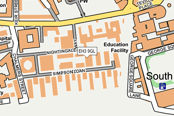 EH3 9GL map - OS OpenMap – Local (Ordnance Survey)