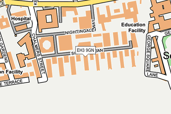 EH3 9GN map - OS OpenMap – Local (Ordnance Survey)