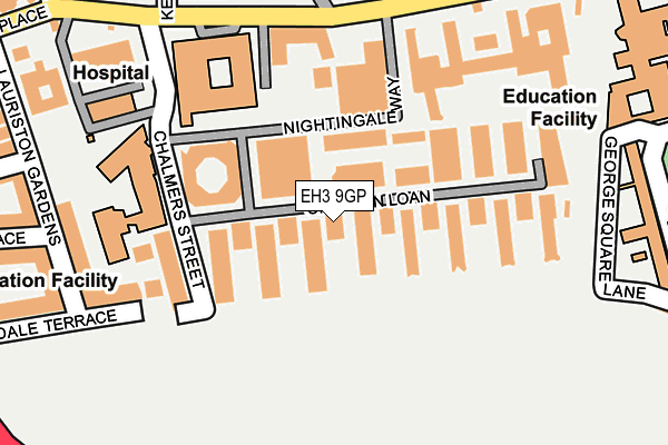 EH3 9GP map - OS OpenMap – Local (Ordnance Survey)