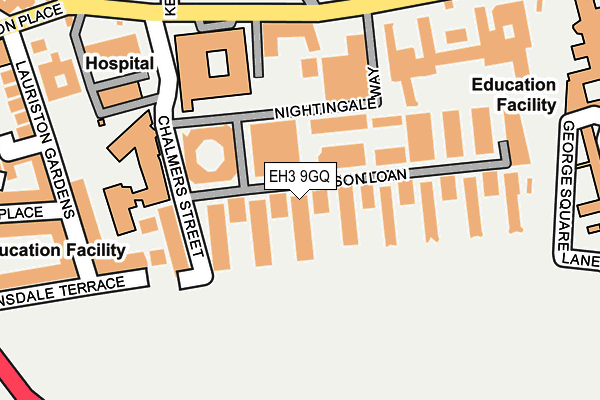 EH3 9GQ map - OS OpenMap – Local (Ordnance Survey)