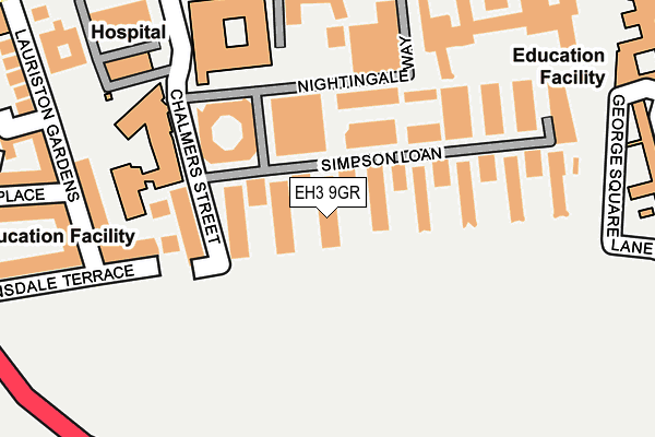 EH3 9GR map - OS OpenMap – Local (Ordnance Survey)