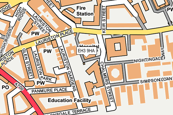 EH3 9HA map - OS OpenMap – Local (Ordnance Survey)