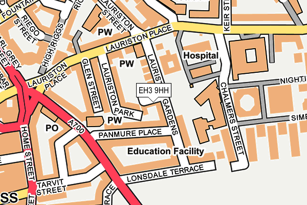 EH3 9HH map - OS OpenMap – Local (Ordnance Survey)