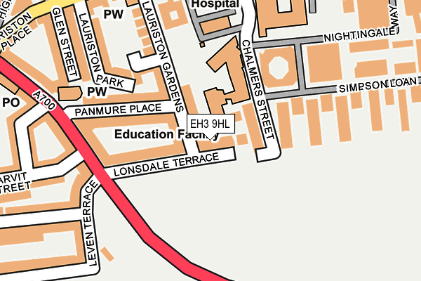 EH3 9HL map - OS OpenMap – Local (Ordnance Survey)