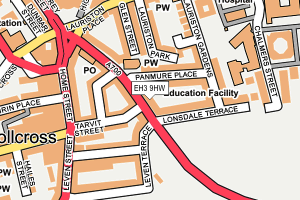 EH3 9HW map - OS OpenMap – Local (Ordnance Survey)