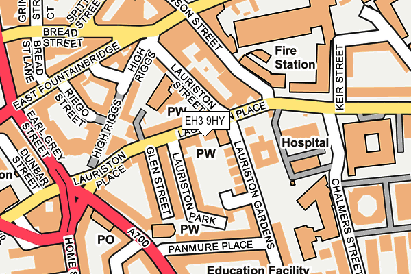 EH3 9HY map - OS OpenMap – Local (Ordnance Survey)