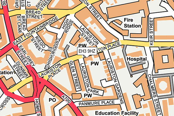 EH3 9HZ map - OS OpenMap – Local (Ordnance Survey)