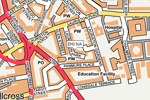 EH3 9JA map - OS OpenMap – Local (Ordnance Survey)