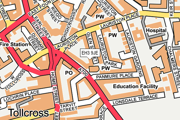 EH3 9JE map - OS OpenMap – Local (Ordnance Survey)