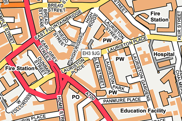 EH3 9JG map - OS OpenMap – Local (Ordnance Survey)