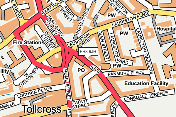 EH3 9JH map - OS OpenMap – Local (Ordnance Survey)