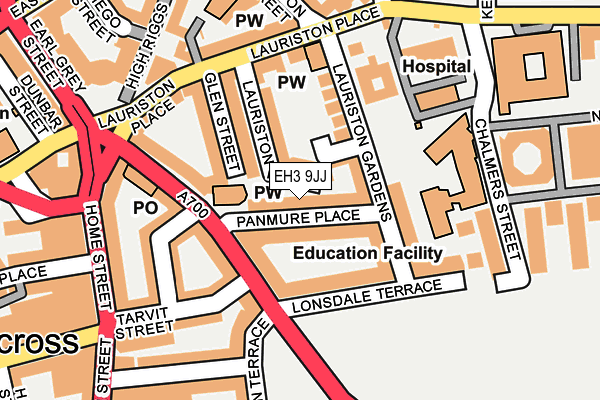 EH3 9JJ map - OS OpenMap – Local (Ordnance Survey)