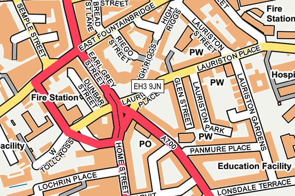 EH3 9JN map - OS OpenMap – Local (Ordnance Survey)