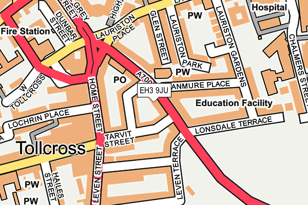 EH3 9JU map - OS OpenMap – Local (Ordnance Survey)