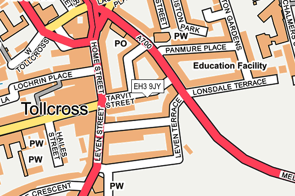 EH3 9JY map - OS OpenMap – Local (Ordnance Survey)