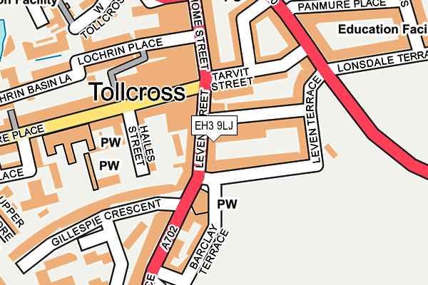 EH3 9LJ map - OS OpenMap – Local (Ordnance Survey)