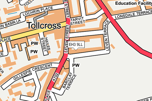 EH3 9LL map - OS OpenMap – Local (Ordnance Survey)