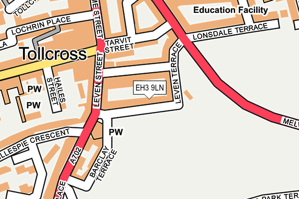 EH3 9LN map - OS OpenMap – Local (Ordnance Survey)