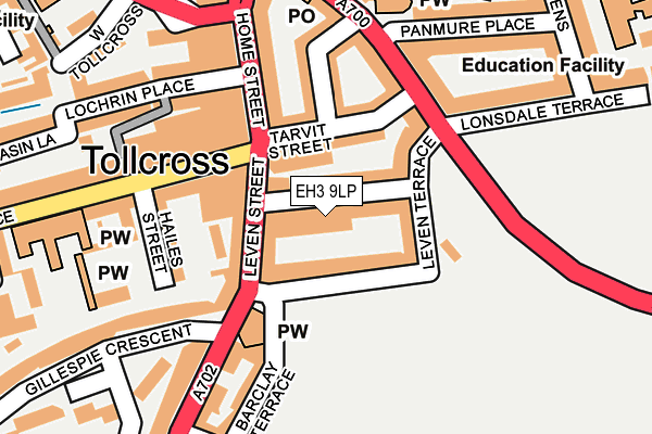 EH3 9LP map - OS OpenMap – Local (Ordnance Survey)