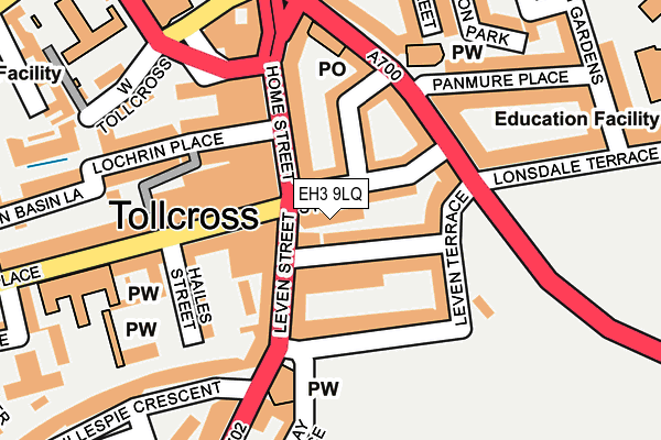 EH3 9LQ map - OS OpenMap – Local (Ordnance Survey)