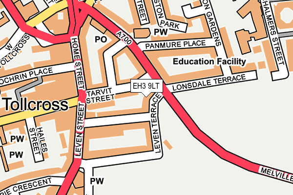 EH3 9LT map - OS OpenMap – Local (Ordnance Survey)