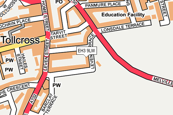 EH3 9LW map - OS OpenMap – Local (Ordnance Survey)