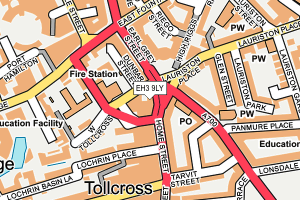 EH3 9LY map - OS OpenMap – Local (Ordnance Survey)