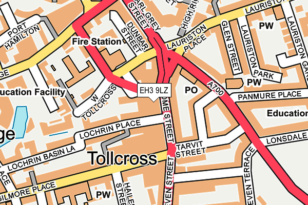 EH3 9LZ map - OS OpenMap – Local (Ordnance Survey)