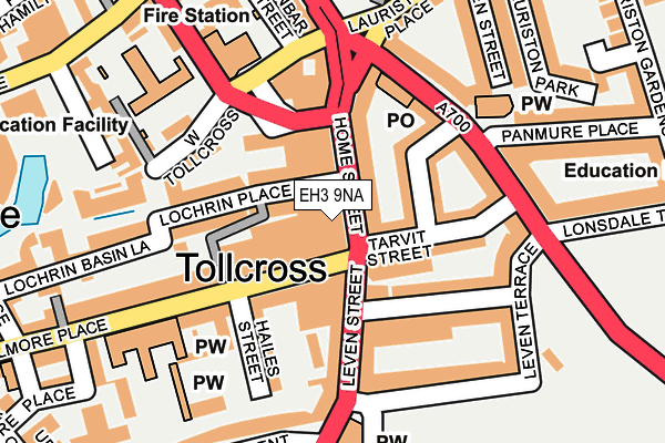 EH3 9NA map - OS OpenMap – Local (Ordnance Survey)