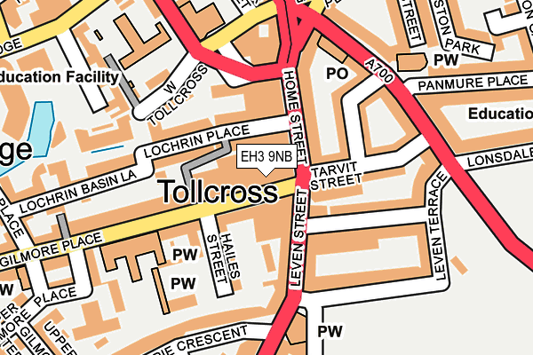 EH3 9NB map - OS OpenMap – Local (Ordnance Survey)