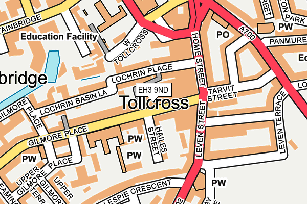 EH3 9ND map - OS OpenMap – Local (Ordnance Survey)