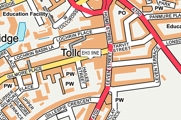 EH3 9NE map - OS OpenMap – Local (Ordnance Survey)