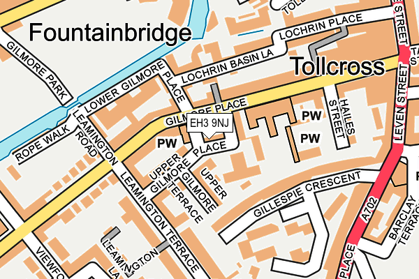 EH3 9NJ map - OS OpenMap – Local (Ordnance Survey)