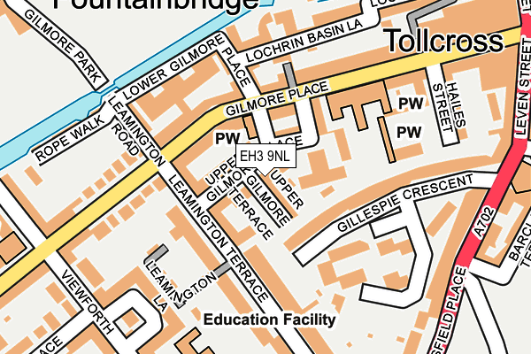 EH3 9NL map - OS OpenMap – Local (Ordnance Survey)