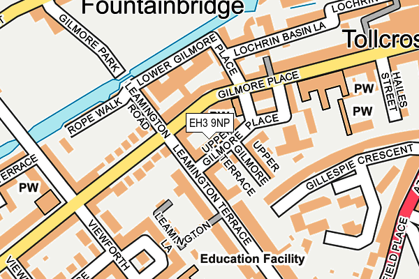 EH3 9NP map - OS OpenMap – Local (Ordnance Survey)