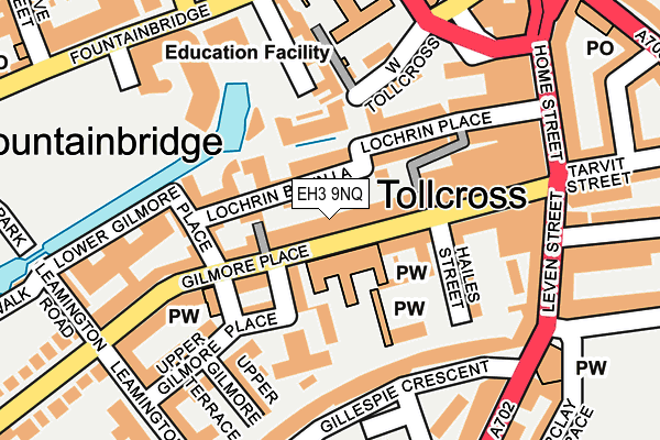 EH3 9NQ map - OS OpenMap – Local (Ordnance Survey)